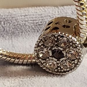 925 Silver Clear Crystal European charm